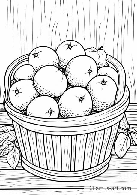 Pomelo Basket Coloring Page